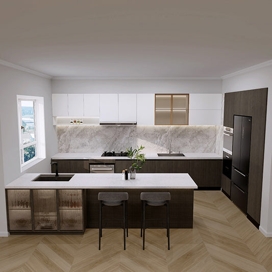 CUCB002 Kitchen Storage Cabinets Island with Sink