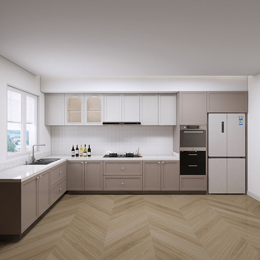 CUCB003 Large Kitchen Cabinets and Marble Countertops