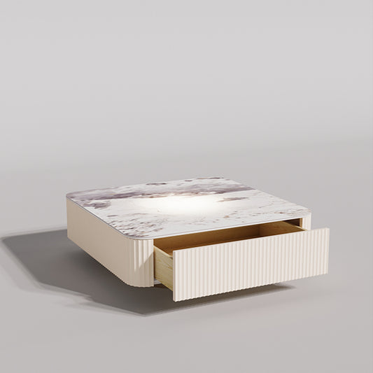 CUCJ007 Marble Tea Table with Drawer Storage