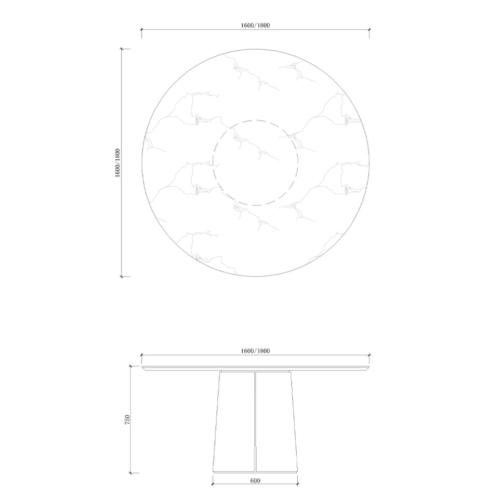 CUDT016 Custom Restaurant Round Table Furniture for Dining