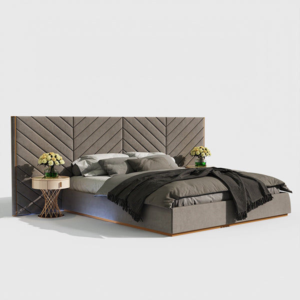 CUBED002 Platform Bed Frame with Headboard Custom