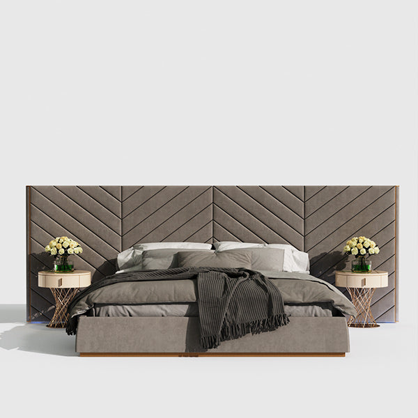 CUBED002 Platform Bed Frame with Headboard Custom