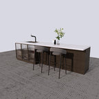CUCB002 Kitchen Storage Cabinets Island with Sink