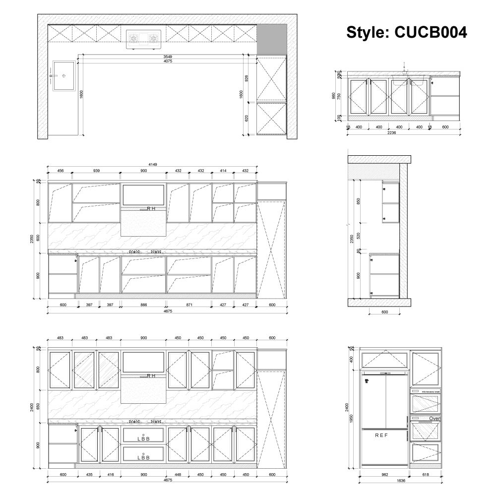 CUCB004 Custom Kitchen Cabinets and Storages