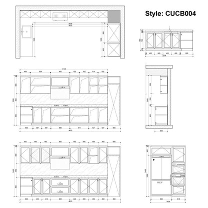 CUCB004 Custom Kitchen Cabinets and Storages