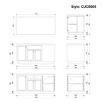 CUCB005 Kitchen Center Island Sideboard Cabinet Storage