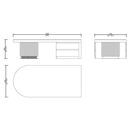 CUCJ001 Interior Side Coffee Table with Storage