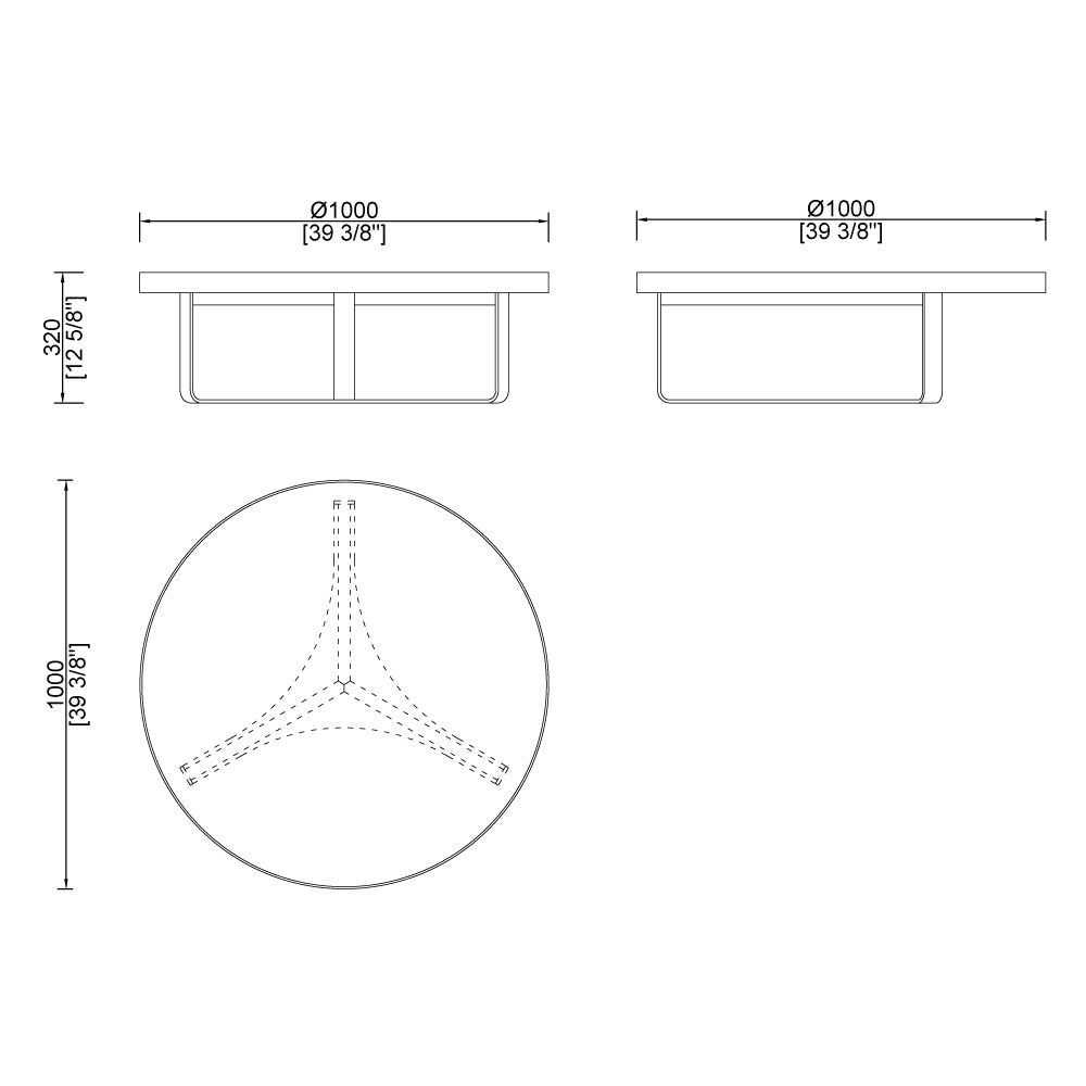 CUCJ004 Round Marble Coffee Table for Living Room