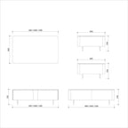CUCJ015 Living Room Furniture Center Coffee Table