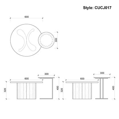 CUCJ017 Marble Nesting Tables