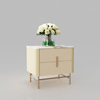 CUCTG005 Marble Top Bedside Table Nightstand with Drawer