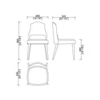 CUCY001 Upholstered Dining Chair with Metal Legs