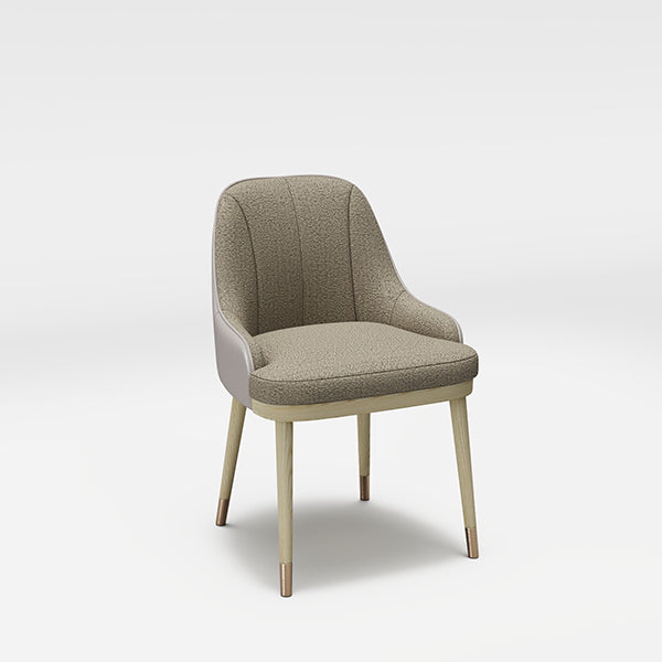 CUCY002 Upholstered Dining Chair with Wooden Legs