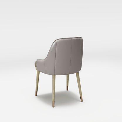 CUCY002 Upholstered Dining Chair with Wooden Legs