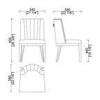 CUCY008 Fabric Upholstered Dining Room Chair