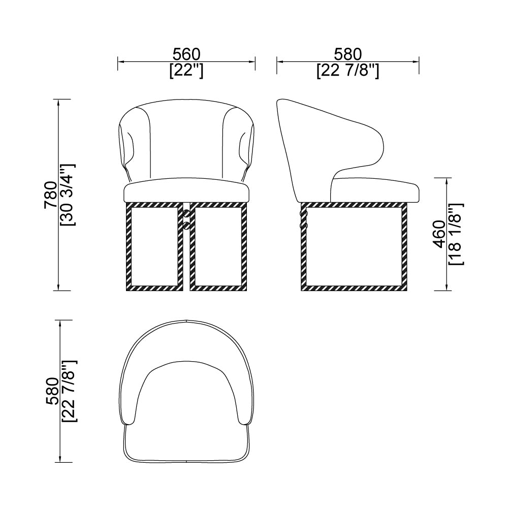 CUCY009 Modern Dining Room Chair with Fabric Upholstered