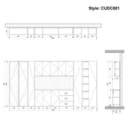 CUDC001 Custom Decoration Kitchen Cabinets LED Lights