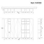 CUDC002 Decorative Storage Wall Cabinet with Doors