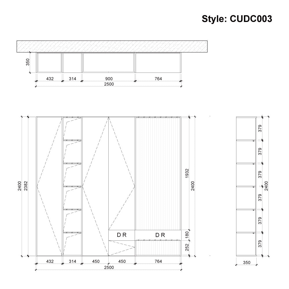 CUDC003 Large Living Room Storage Wall Cabinet