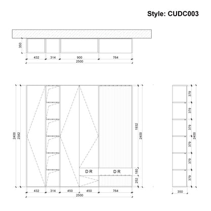 CUDC003 Large Living Room Storage Wall Cabinet