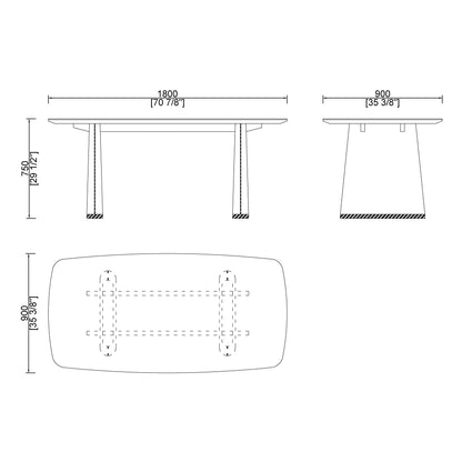 CUDT003 Marble Top Dining Table for Kitchen