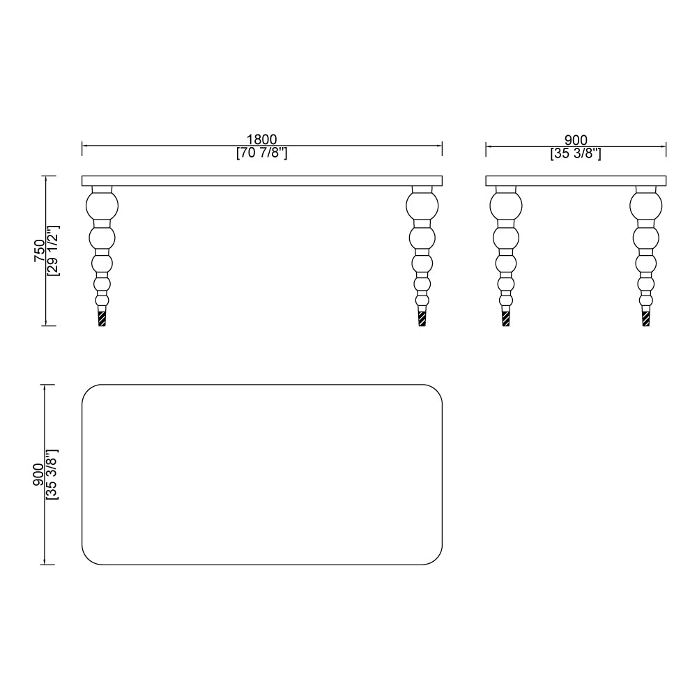 CUDT006 Marble Dining Table Wooden Legs