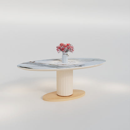 CUDT008 Oval Marble Table for Kitchen and Dining