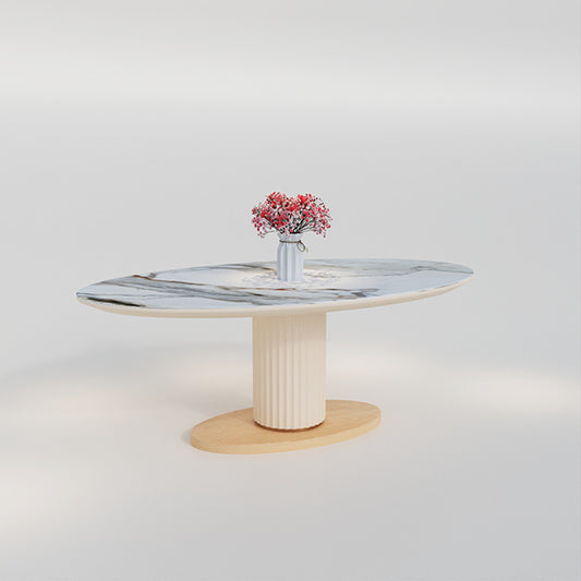 CUDT008 Oval Marble Table for Kitchen and Dining