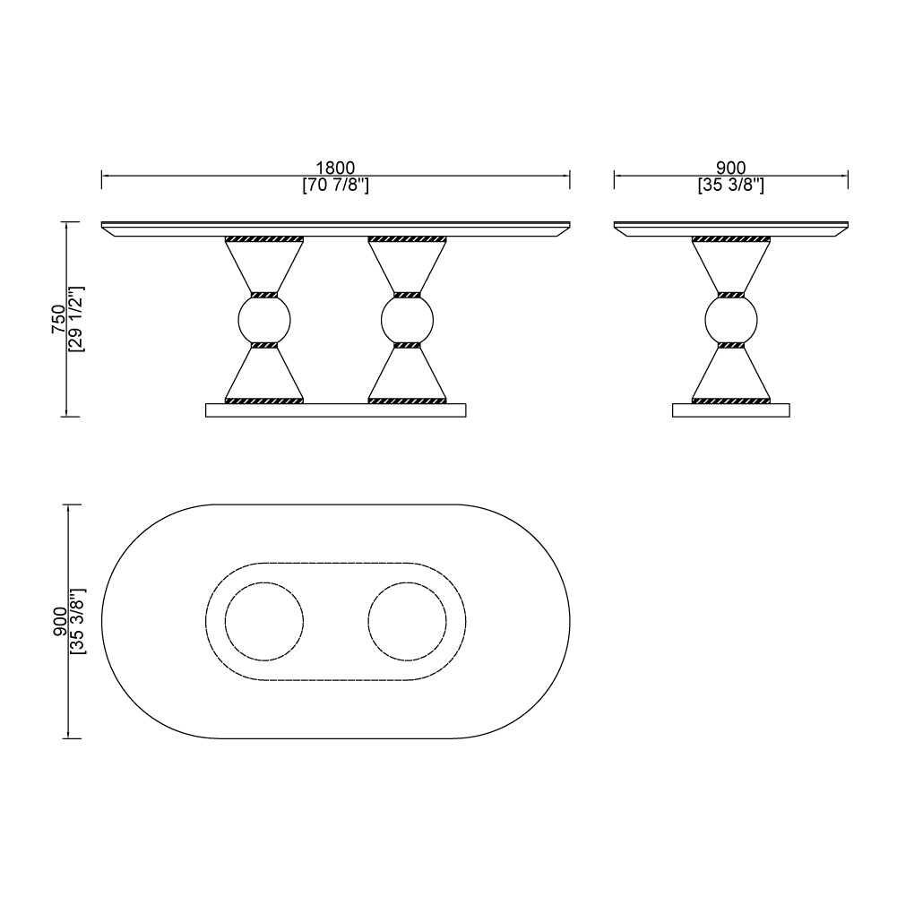 CUDT009 Custom Kitchen Dining Table Marble Top