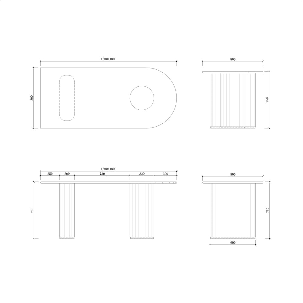 CUDT012 White Marble Kitchen Dining Table Customized