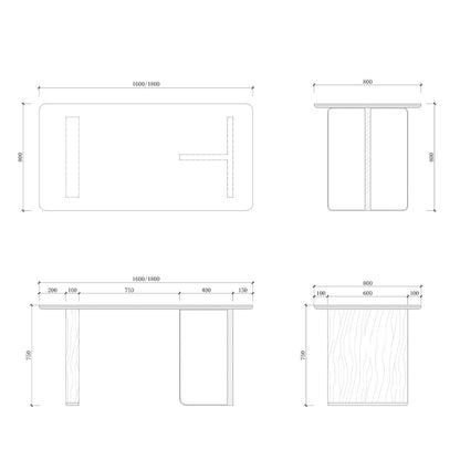 CUDT013 Stone Marble Top Kitchen Dining Table