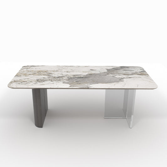 CUDT014 Custom Kitchen Dining Tables Marble Top