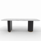 CUDT015 Rectangle Kitchen Dining Table Marble Top