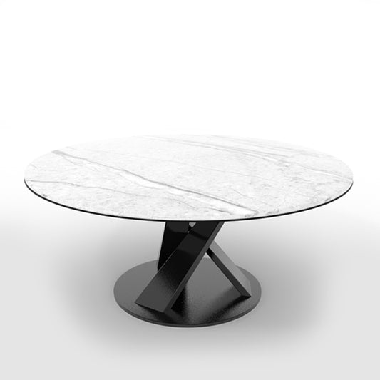 CUDT017 Kitchen Round Marble Dining Table Restaurant