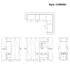 CUWD001 Custom Corner Wardrobe Built-In Cabinet