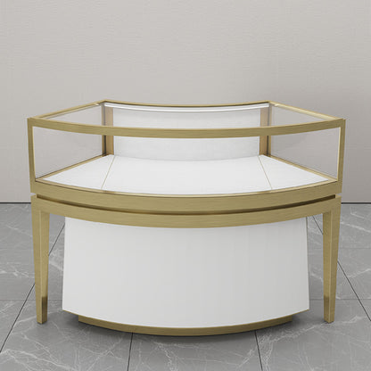 MT-42 Curved Jewellery Display Counter with Base Cabinet